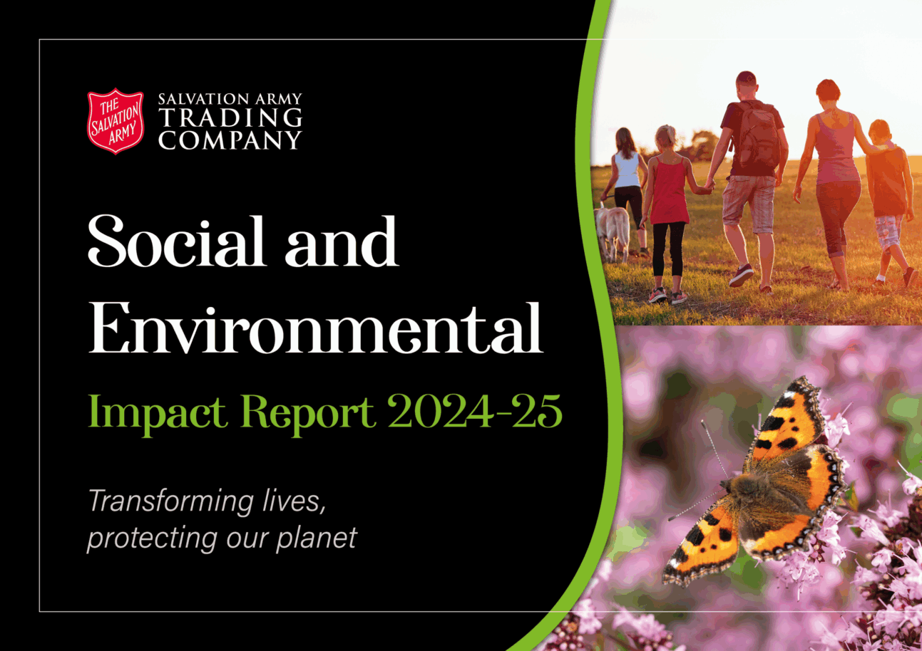Cover image with black background and two images on the right hand side. Top right image of 5 people on a field. Bottom right image of a butterfly with blurred purple flowers in the background. Right hand side of image - text