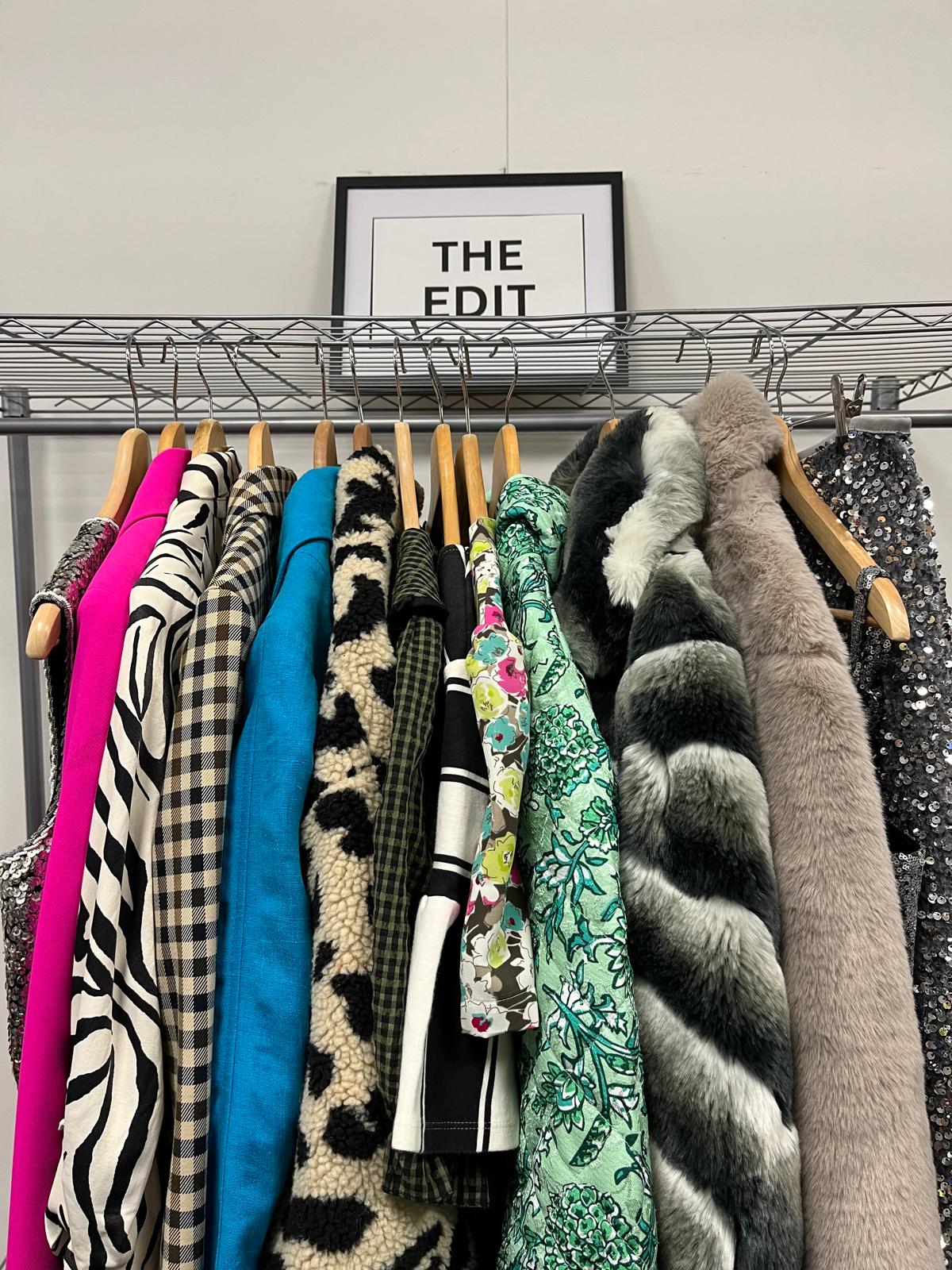 Colour clothes on hangers